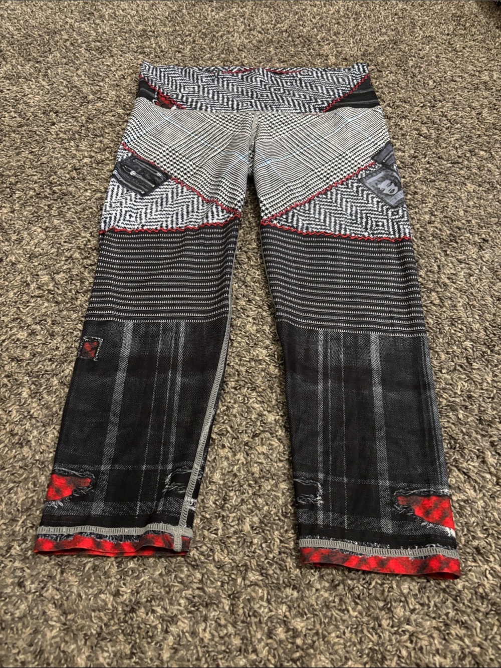 Niyama Sol leggings L mixed print Hot Yoga Pilates athleisure soft athletic gym